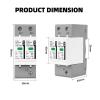 DC SPD 2P 500V 600V 800V 1000V 40KA~60KA Din Rail Outdoor Power Protection Protective Device Surge Protector Surge(40KA,DC800V) view 4
