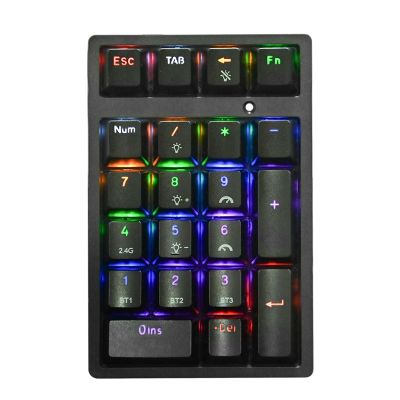 Mechanical USB Wired Numeric Keypad, Wireless Function, 13.5x9cm, Numeric Keypad USB, Compact Keyboard, Portable Design, for Desktop Notebook Computer Laptop Game