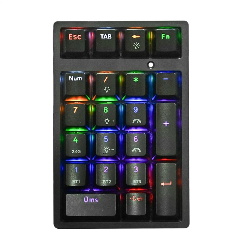 Mechanical USB Wired Numeric Keypad, Wireless Function, 13.5x9cm, Numeric Keypad USB, Compact Keyboard, Portable Design, for Desktop Notebook Computer Laptop Game
