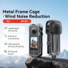 Metal Cage Compatible with Insta360 X4 Air - Wind Noise Reduction, Lightweight Frame with Quick Release & Lens Cap view 2