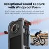 Metal Cage Compatible with Insta360 X4 Air - Wind Noise Reduction, Lightweight Frame with Quick Release & Lens Cap view 3