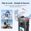 Metal Cage Compatible with Insta360 X4 Air - Wind Noise Reduction, Lightweight Frame with Quick Release & Lens Cap view 4