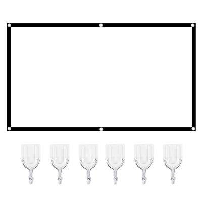 Estink Projector Screen 16:9 Projector Movie Screen Portable Foldable HD Projection Screen with Punching Holes for Easy Hanging, High Contrast Polyester Material (84 inches)