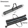 Lectronify RGB LED Tube Light Carry Bag for Four 4ft Lights  Water-Resistant Cordura Fabric Case with Padded Compartments, Handle Wrap & Zippered Pocket for Power Adapters, Cables, and Accessories view 3