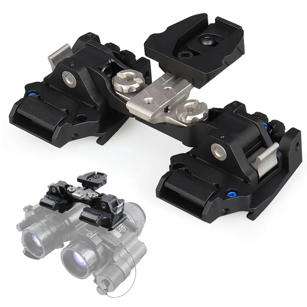 Binocular Bridge NVG Mount,Night Vision Goggles Night Vision Adapter Helmet Mount for PVS-14 /PVS-18, Mum, GT-14 - Aluminum Alloy,Black(Black)