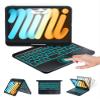 Baisla for iPad mini A17 Pro Keyboard Case(2024)&iPad mini 6 Keyboard Case (2021),Premium Hardshell Keyboard Cover with Trackpad,360 Swivel&7 Color Backlit for iPad mini 7th/6th Gen 8.3" (Black) view 1