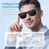 CatXQ AI Smart Glasses | Bluetooth Glasses for Men & Women | Touch Control | Translation | AI Noise Cancellation | Hands-Free Calling for Travel Business Office - Sunglasses & White view 3