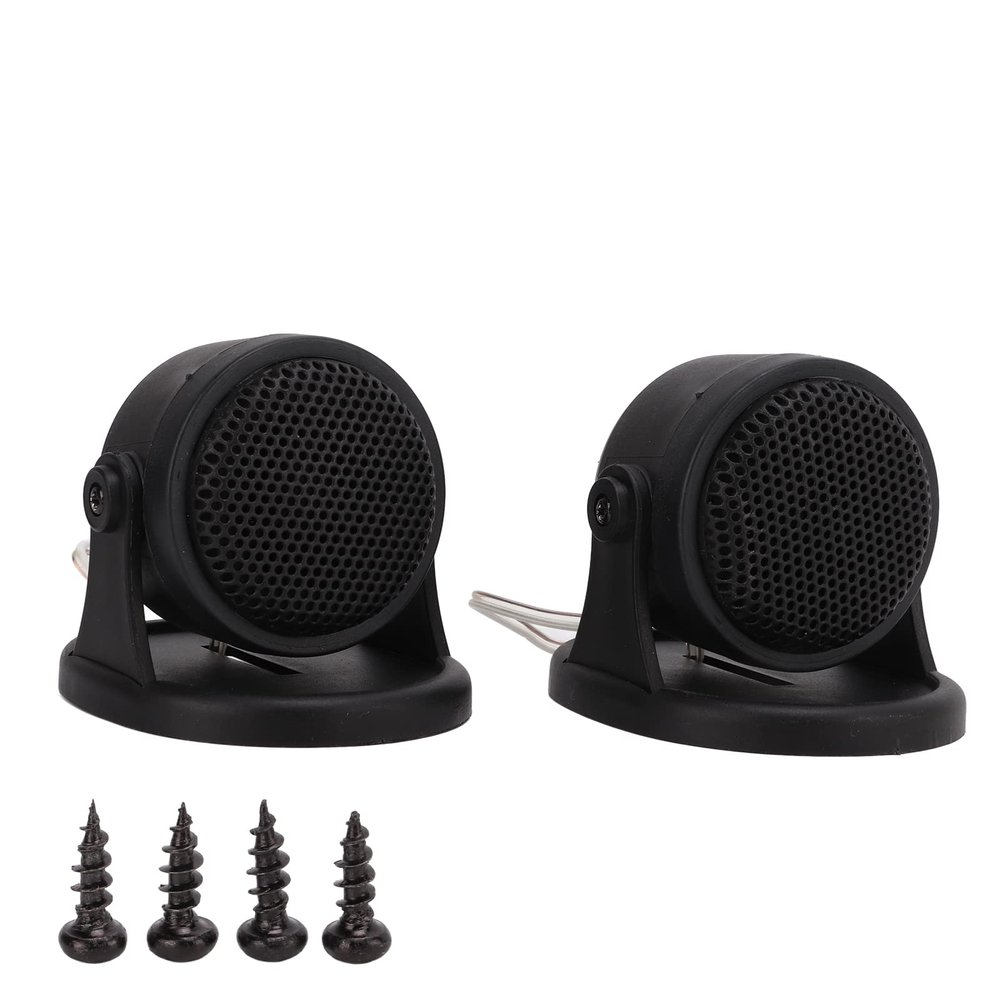 Jauarta Car Tweeters, Mini Silk Dome Audio Speakers 101dB Sensitivity 5 20KHz Frequency Response, with Screws for Universal Car Audio Systems