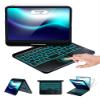 Baisla for iPad mini A17 Pro Keyboard Case(2024)&iPad mini 6 Keyboard Case (2021),Premium Hardshell Keyboard Cover with Trackpad,360 Swivel&7 Color Backlit for iPad mini 7th/6th Gen 8.3" (Dark Black) view 1