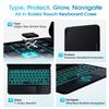 Baisla for iPad mini A17 Pro Keyboard Case(2024)&iPad mini 6 Keyboard Case (2021),Premium Hardshell Keyboard Cover with Trackpad,360 Swivel&7 Color Backlit for iPad mini 7th/6th Gen 8.3" (Dark Black) view 4