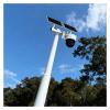 ERRULAN Segmented Galvanized Steel CCTV Pole, Universal Security Camera Mount Outdoor, All-Weather Surveillance Post Stand for School/Parking Lot/Mall/Community(Light Coffee,Height 4.5m/14.8 ft) view 2