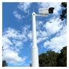 ERRULAN Segmented Galvanized Steel CCTV Pole, Universal Security Camera Mount Outdoor, All-Weather Surveillance Post Stand for School/Parking Lot/Mall/Community(Light Coffee,Height 4.5m/14.8 ft) view 3