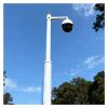 ERRULAN Segmented Galvanized Steel CCTV Pole, Universal Security Camera Mount Outdoor, All-Weather Surveillance Post Stand for School/Parking Lot/Mall/Community(Light Coffee,Height 4.5m/14.8 ft) view 4