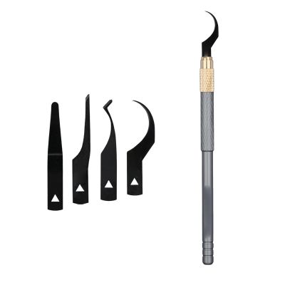 Goshyda 4 in 1 Chip Repair Blade Set, Aluminum Alloy & Copper BGA IC CPU Remover Tool for Circuit Board Motherboard Glue Removal