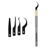 Goshyda 4 in 1 Chip Repair Blade Set, Aluminum Alloy & Copper BGA IC CPU Remover Tool for Circuit Board Motherboard Glue Removal view 1