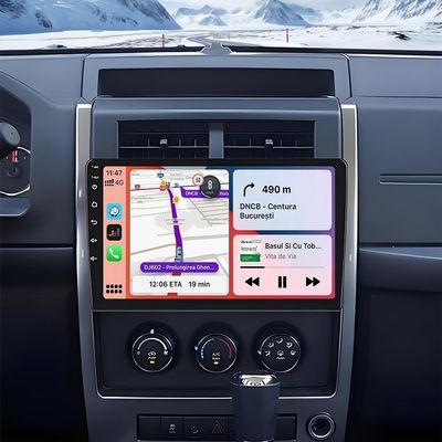 10" Car Radio for Jeep Liberty 2008-2012 Double Din with Carplay & Android Auto Car Stereo Head Unit w/GPS Touch Screen Bluetooth 5.0 WiFi Navi FM RDS Split Screen Mirror Link SWC Backup Camera, 2+32G