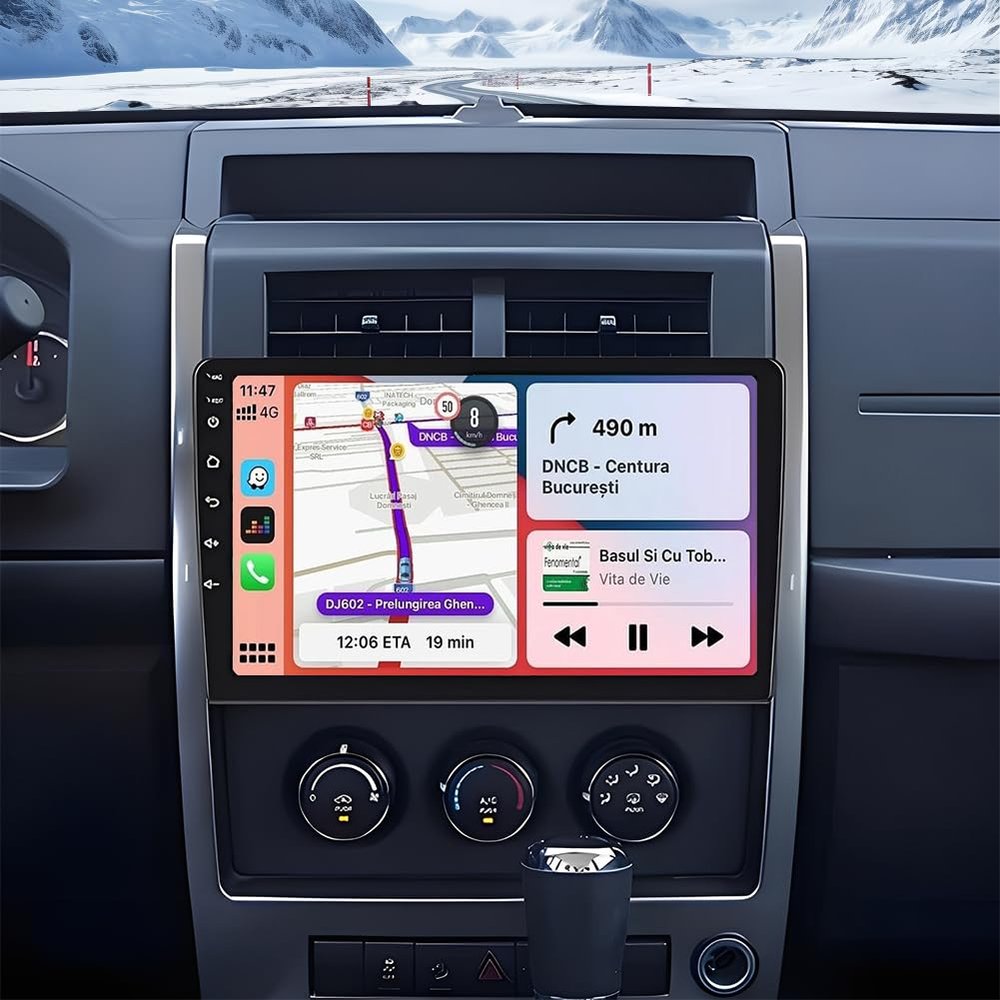 10" Car Radio for Jeep Liberty 2008-2012 Double Din with Carplay & Android Auto Car Stereo Head Unit w/GPS Touch Screen Bluetooth 5.0 WiFi Navi FM RDS Split Screen Mirror Link SWC Backup Camera, 2+32G