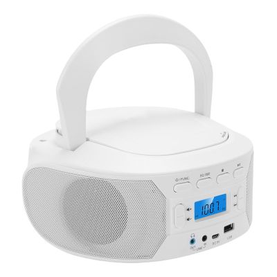 Sanpyl Bluetooth Portable CD Player Top Loading with MP3 USB AUX in FM Radio, Home Music Player with Headphone Jack and 5 EQ Modes for CD R RW (US Plug)
