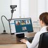 Tyenaza Webcam Stand Phone Holder, with Universal 1/4 Inch Screws Flexible Arm 360 Desk Bed Gooseneck Mount Stand for Cell Phone view 2