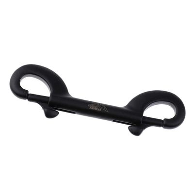kowaku 16 Stainless Steel Double End Snap Hook Underwater Diving Diving, Black, 100mm