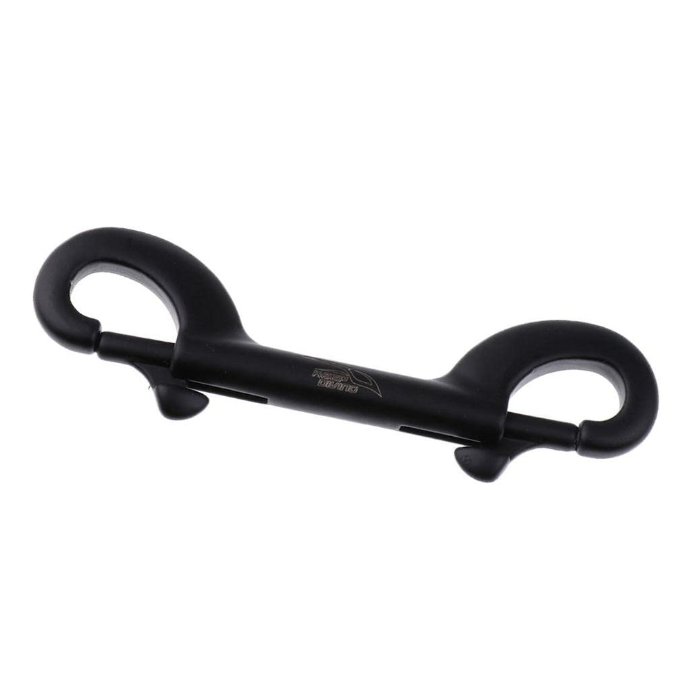 kowaku 16 Stainless Steel Double End Snap Hook Underwater Diving Diving, Black, 100mm