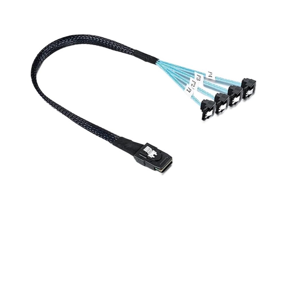 ABKMXZKD MI NI S*A*S to Adapter Converter,MI NI S*A*S SFF 8087 Controller 6gb to 4SATA Forward Breakout Cable,SFF-8087 Connector to 4(1m,SF-009)