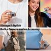 Thumb-Sized Flip Screen Mini Camera, Flip-Screen CCD Portable Mini Digital Camera, with 180 Flip Screen, LED High Brightness Fill Light, Tiny Vlog Cam for Beginners (Pink) view 4