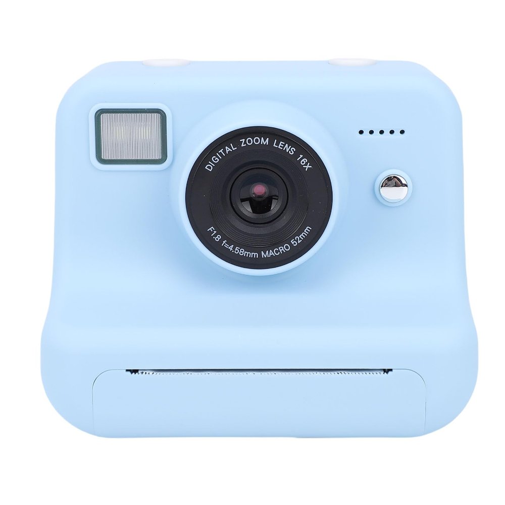 Bewinner 1080P 48MP Instant Print Camera, Instant Digital Print Cameras with 4 Rolls Print Paper, 16X Digital Zoom 2.4 Inch Screen Thermal Printing Cameras for Boys Girls (Blue)