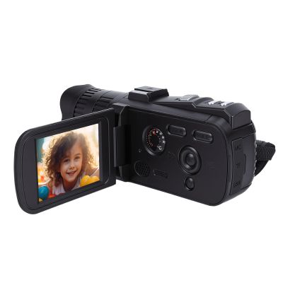 Oreilet Video Camera Camcorder, FHD 1080P 24MP Vlogging Camera with 3.0 Inch 270 Rotatable Color Screen 18X Zoom Anti Shake, Electronic Shutter, for Students Beginners Kids (Black)