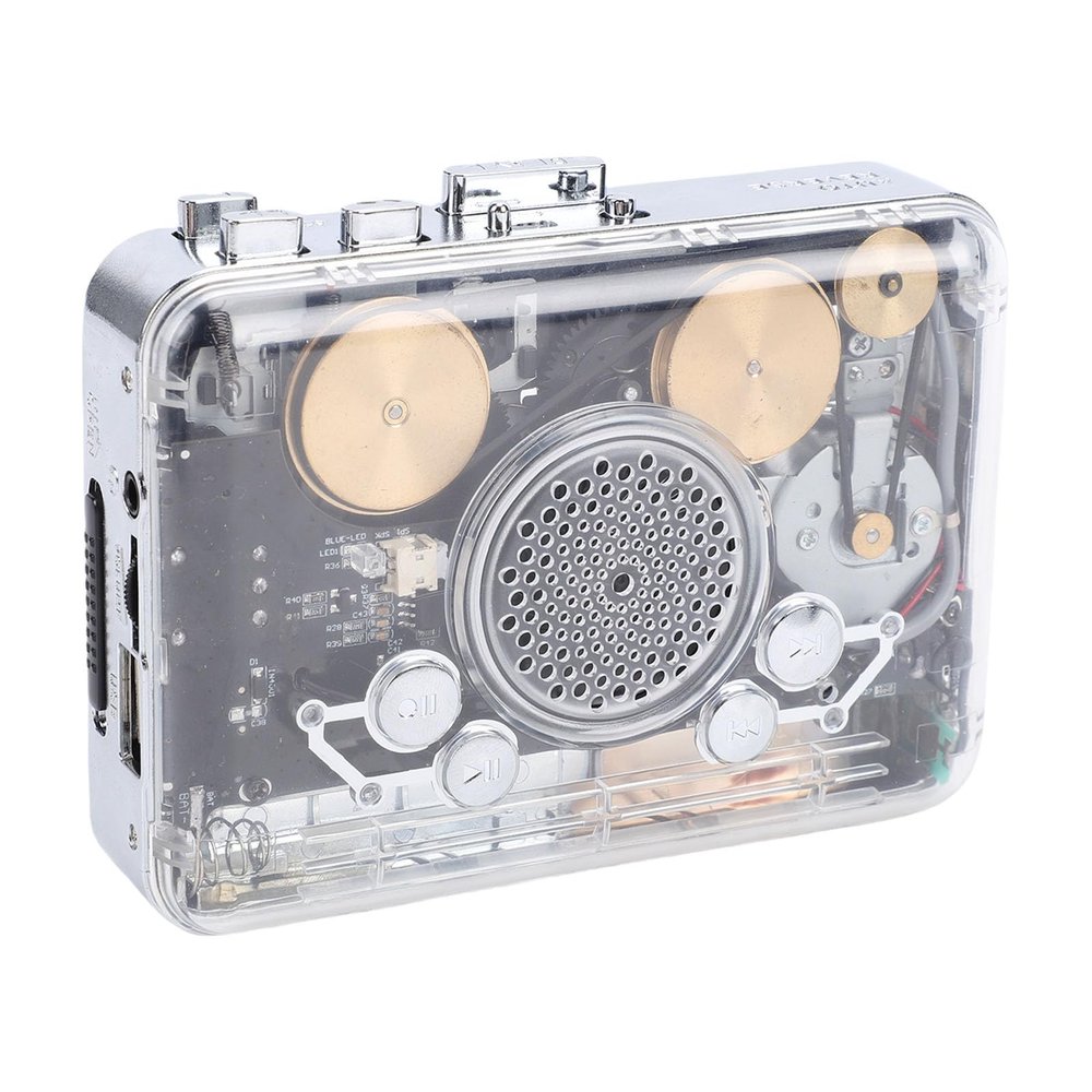 ASHATA Cassette to MP3 Converter, Portable Cassette Player with USB Port and Built in Speaker 3.5mm Headphone Jack, for Converting Tape to Digital Audio Files