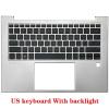 100% Newf or EliteBook 840 G9 845 G9 ZHAN X 14 HSN-I49C-3 Laptop Palmrest Case Keyboard US UK FR LA Version Upper Cover view 4