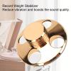 Fabater Record Weight Stabilizer, LP Vinly Turntables Metal Disc Stabilizer with Protective Soft Pad Vibration Reducer for HiFi Turntable LP Record Player (Gold) view 2