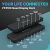 VisionTek VT8100DL Four Display Docking Station for Windows, MacOS, ChromeOS, Connect with USB-C, Thunderbolt 5/4/3, 100W Laptop Charging, 4K Displays, 2X HDMI, 2X DisplayPort, USB-A, USB-C, SD Reader view 2