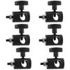 6 Pack 5/8 Inch to 1/4 Inch Adapter, 16mm Female to 17mm Thread Converter for Light Stand Mounting Hardware, Black view 1