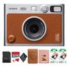FUJIFILM INSTAX MINI EVO Hybrid Instant Camera (Brown) Bundle with 40 Instant Film Sheets + 32GB Memory Card + Carrying Case + Photo Album 64 Pockets + Microfiber Cleaning Cloth view 1