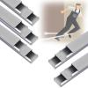 5 10 Pcs Heavy Duty Cord Hider, Raceway Metal Cord Cover for Factory/garages/Apartments, Stainless Self Adhesive Wire Protector for Conference Room, Cinema(10 PCS,L 48IN X W 1.6IN X H 1IN) view 1