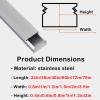 5 10 Pcs Heavy Duty Cord Hider, Raceway Metal Cord Cover for Factory/garages/Apartments, Stainless Self Adhesive Wire Protector for Conference Room, Cinema(10 PCS,L 48IN X W 1.6IN X H 1IN) view 2