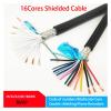 Wire and cable RVVP16Cores Shielded Cable 26AWG 24AWG 22AWG 20AWG 18AWG 1/5/10Meter Control Signal Copper Wire Black PVC Insulated Audio Cable Wire and cable(10 Meters,16CORES_18 AWG 0.75MM2) view 3