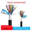 HUIZHUGS Wire and Cable RVVP14Cores Shielded Cable 26AWG 24AWG 22AWG 20 18 17AWG 1/5/10Meter Control Signal Copper Wire Black PVC Insulated Audio Cable Wire and Cable(1 Meter,14CORES_18 AWG 0.75MM2) view 3