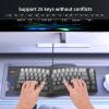 GOWENIC Wired Gaming Keyboard, Mixed Colors LED Backlit Ultra Compact 69 Keys, Mini Wired Keyboard, Compatible with PC Laptop Desktop iOS Android view 2