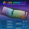 GOWENIC Wired Gaming Keyboard, Mixed Colors LED Backlit Ultra Compact 69 Keys, Mini Wired Keyboard, Compatible with PC Laptop Desktop iOS Android view 3