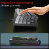 GOWENIC Wired Gaming Keyboard, Mixed Colors LED Backlit Ultra Compact 69 Keys, Mini Wired Keyboard, Compatible with PC Laptop Desktop iOS Android view 4