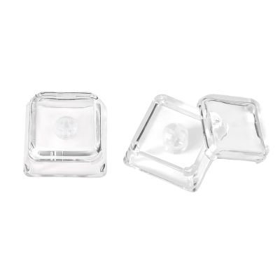 100Pcs Double-Layer Crystal Transparent Keycaps, Custom Blank Cover Cap for DIY Removable Stickers or Scraps of Paper, XDA Profile Backlit Keycap for Cherry MX Switches Mechanical Keyboard (100)