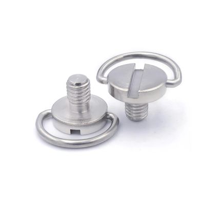 Quick Release Plate Mounting Screws Camera Screw M2 .5 M3 M5 Folding D-Ring Adapter for Tripod Monopod Quick Release Plate(M5 7mm Black)