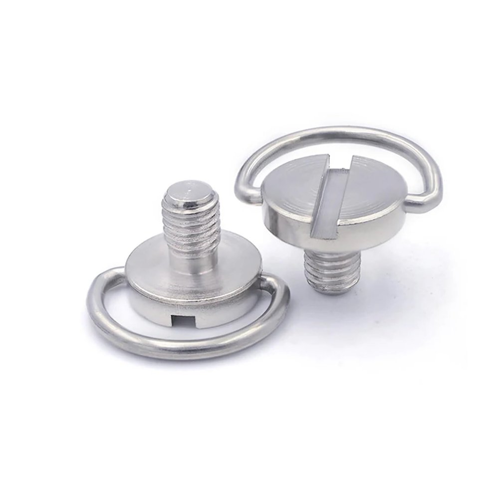 Quick Release Plate Mounting Screws Camera Screw M2 .5 M3 M5 Folding D-Ring Adapter for Tripod Monopod Quick Release Plate(M5 7mm Black)