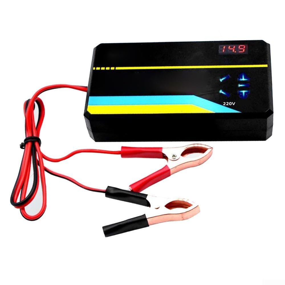 12V/24V to 220V Car Inverter 200W DC to AC Converter with Dual Outlets for Vehicles, Trucks, RVs and Camping Use