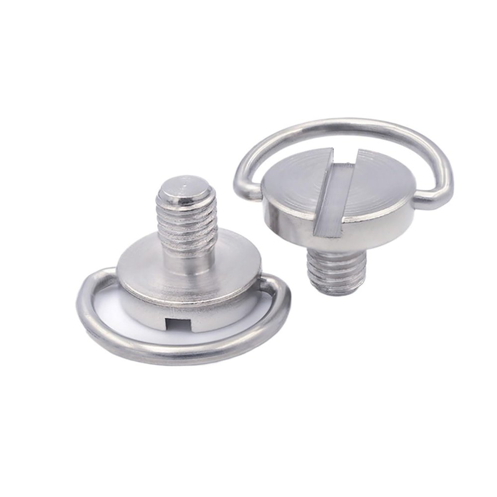 Quick Release Plate Mounting Screws 1 M2 .5 M3 M5 Folding D-Ring Adapter for Tripod Monopod Quick Release Plate Camera Photography Accessories(M5 7mm Black)