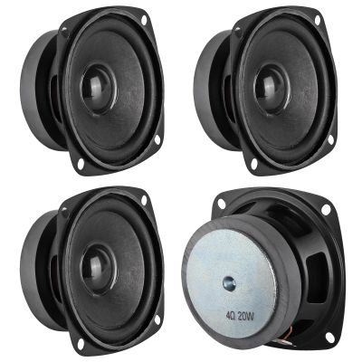 DWEII 4PCS 34Ohm 20W Full Range Audio Speaker Stereo Woofer Loudspeaker for Arduino DIY Waterproof HiFi Woofer Speaker Car Audio Subwoofer Stereo Systems