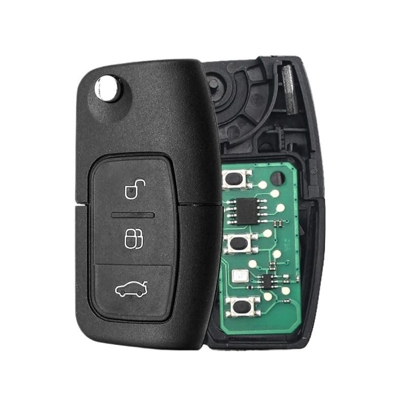 Suitable for 433MHZ 4D60 Chip Car Remote Key Fit for Ford Fusion Focus Mondeo Fiesta Galaxy Automobile FO21 Blade Flip(HU101 Blade,433mhz 4D63 80Bit)