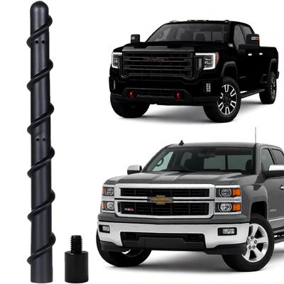 Acdogeer Short Antenna Compatible with Chevy Silverado 1500 & GMC Sierra Trucks, Internal Copper Coil for Enhanced Reception, 7 inches Spiral Rubber Chevy Antenna Replacement Accessories
